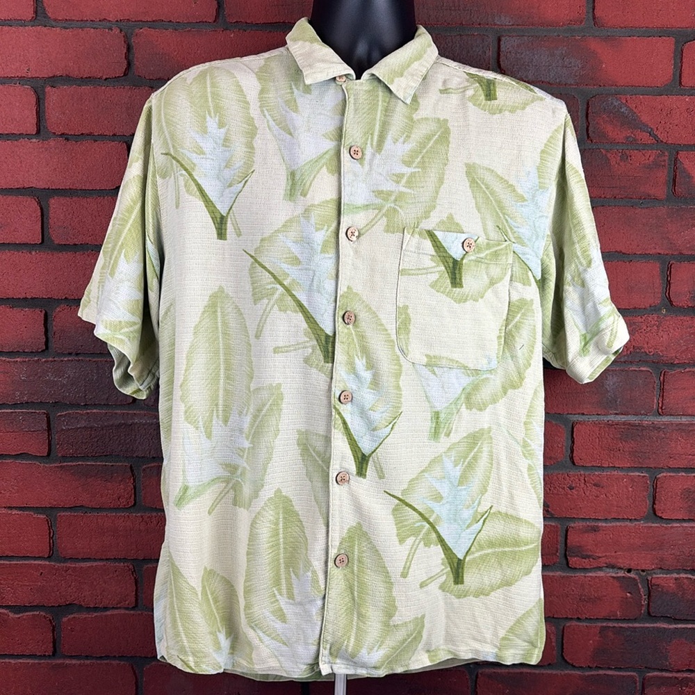 Bobby Chan Shirt Mens Large Silk Button Down